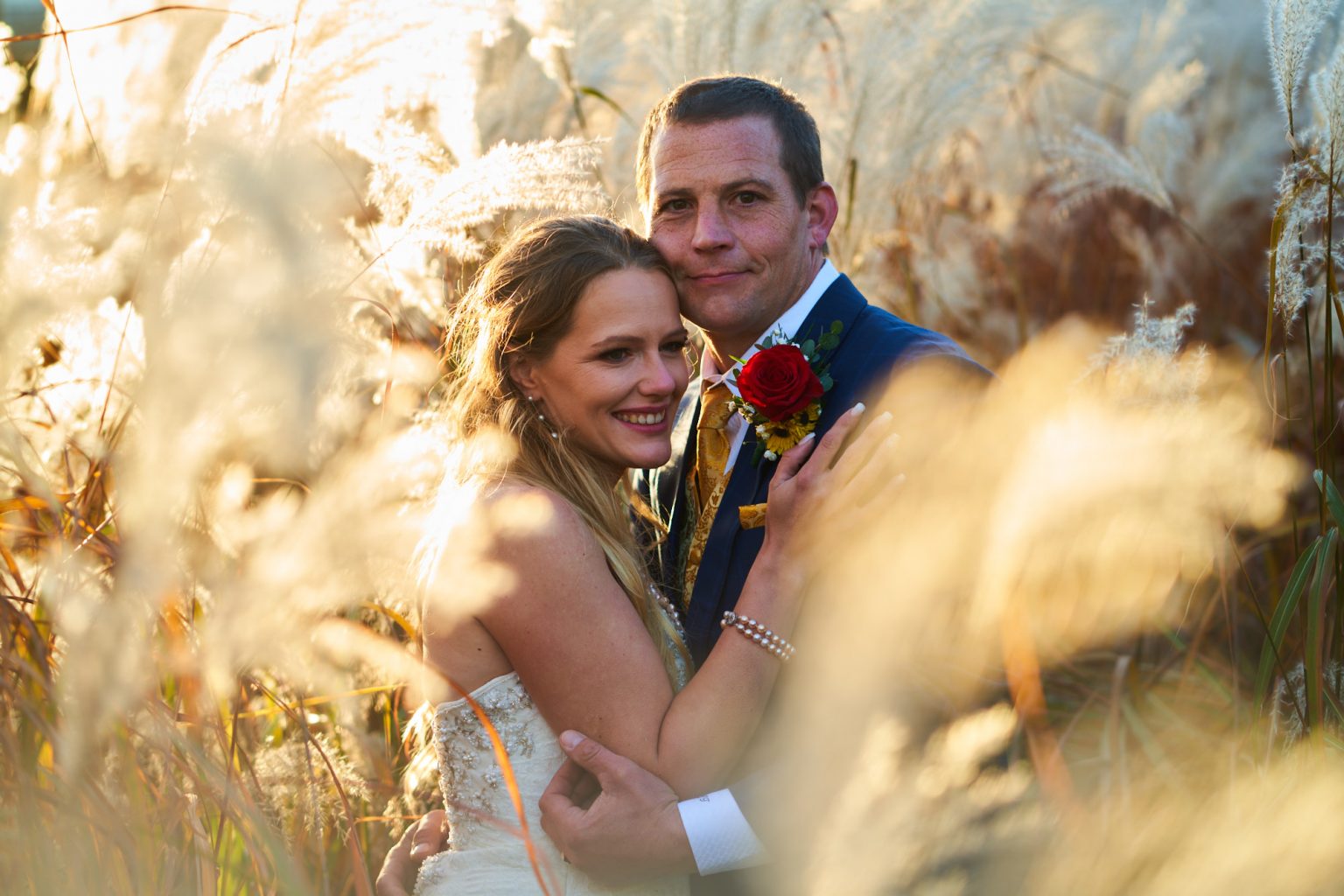 Angie & Josh wedding — outdoor couple portrait